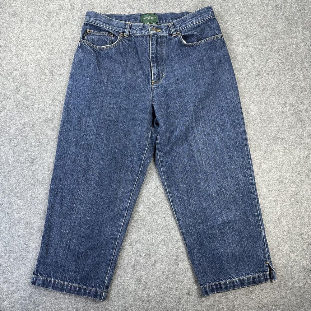 Vintage Lauren Jeans Co Jeans Womens 10 30x21 Blue Denim High Rise Mom Y2K